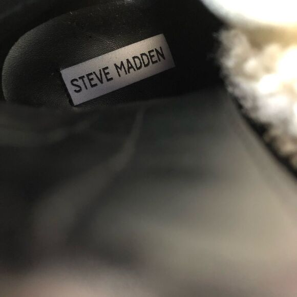 New Steve Madden Women sz 9 M Rainier Multi Plaid tweed Ankle Boots zip lace up - Picture 8 of 12